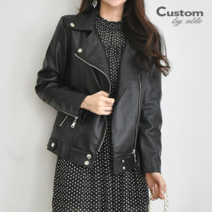 커스텀에이블 트렌디 인조가죽 라이더 자켓 C2209JK065C