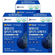 JW중외제약 혈행건강 rTG알티지 오메가3, 1050mg, 3개