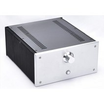 오디오 증폭기 brzhifi bz2412b 더블 라디에이터 알루미늄 케이스 for class power amplifier, 손잡이 은색, 버전 1