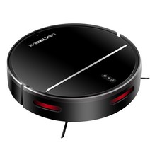 SLAM 로봇 청소기 LIECTROUX M7S Pro 스마트 매핑 Wi-Fi 앱 및 음성 제어 4400mAh 리튬 이온 배터리 건식 및 습식 걸레질 4000Pa 흡입, black