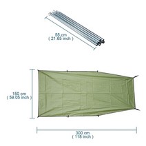 루프탑 텐트 차박 캠핑 자동차 캠핑카 하드탑 car trunk camp tent sunshade 방수 휴대용 car side awning 옥상 태양 보호소 그늘 for 하이킹, 300x150cm