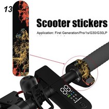 전기스쿠터 전기차 전기오토바이 용품 부품 xiaomi 스쿠터 수정 스티커 m365 용 16 스타일 스티커 최대 스로틀 핑거 프로 g30 스쿠터 액세서리 참조, 13