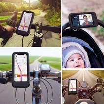 자전거 방수 휴대폰 확장 핸들바 바이크 오토바이 원터치 연장 거치대, 거치대+20cm카본바