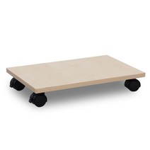 DOMY HOME 캐스터 부착 대차 CPU 스탠드 PC 수납 박스 PC 왜건 PC 카트 수납 카트 발밑 수납 (측판 없음 오크)