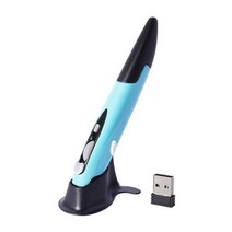 펜마우스 마우스펜 드로잉 마우스 포터블펜 2.4g usb 무선 펜 광학 발표자 펜 5001000dpi 컴퓨터 노트북 스마트 tv 상자용 인체 공학적 미니, 푸른