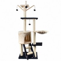 산시아 캣타워 레나펫3 블랙 베이지콤보 직조 저렴한 고양이 3단4단 DIY 원목 대형, 1, 본상품선택