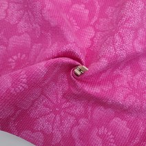 워싱 세로골 누빔지 다홍 플라워 이불패드 생활한복 의류원단