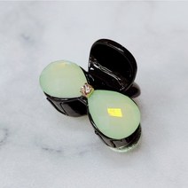 SUNNYDAY [2개-1세트] 리본 펠롱 큐빅 미니 헤어 집게핀 악세사리 앞머리 반머리 고정 성인 여성 헤어핀 머리핀 Q1
