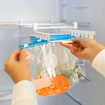 냉장고 수납 지퍼백 정리 홀더 슬라이딩 레일 트레이, 단품