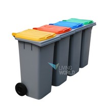 다용도분리수거함 60L 음식물쓰레기수거함, 파랑