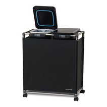 센스큐 이지핏플러스 다용도 가정용 분리수거함 2구 리치타입, 2구 리치타입 블랙, 1개