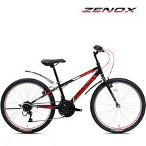 제녹스 덱스트V 24인치 주니어 초등학생 MTB 자전거 완조립, 덱스트-2.1V 24인치 매트블랙+레드, 조립+사은품D