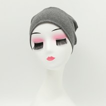 Anosfit by 속구닷컴 국내제작 모달코튼수면비니 회오리형 블랙색 천연섬유 여성 소아 항암 환자 치료 모자 두건 얇은 실내용