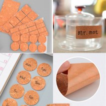 파샵 라벨 스티커 원형 30MM - 24P 포인트스티커 우드라벨, 126x60mm - 3P