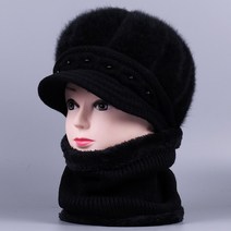 우리우리 노인 할머니 엄마 중년여성모자 효도선물 겨울털모자 예쁜모자