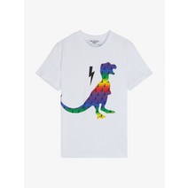 닐바렛 남아 라이트닝 프린트 반팔 티셔츠 (30594_1) 화이트