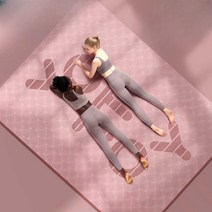 2인요가매트 다목적 운동 초대형 홈짐 놀이 홈트, 블루 15mm