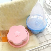 투제이 세탁기 부표 먼지제거 거름망 먼지망 찌꺼기 보플 이물질, 부표플라워-블루(4개)