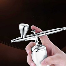 에어 스프레이 페인트 브러시 소형 휴대용 충전 색칠, 1 실버 펌프+0.3mm 에어 브러시