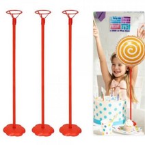 스틱 풍선스탠드 홀더 테이블 웨딩 파티 거치대 장식, 풍선스탠드 BL09847 - 핑크 1pcs