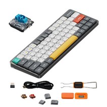 NUPHY AIR60 기계식 키보드 청축 블루투스 유선 무선 누피 에어60, AIR60 청축