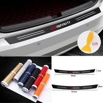 자동차 스타일링 탄소 섬유 후면 범퍼 테일 트렁크 보호 스티커 인피니티 Q30 Q50 Q60 Q70 QX30 QX50 QX60 자동차 액세서리, [2] 빨간, [2] 101CM x8CM, [1] For INFINITI