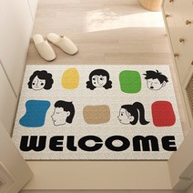 무타공마켓 웰컴 디자인 현관 코일 매트 사무실 출입구 바닥 패턴 발매트, 40x60cm, friends, 1개
