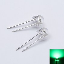 100 피스 F5 5MM LED 다이오드 모듬 키트 밀짚 모자 백색 붉은색 파란색 녹색 노란색 DIY 발광, [29] Big straw hat green