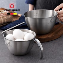 겐슈타이거 스텐 원형 계량볼 750ml 1200ml 반죽 쿠킹 계량컵 라면물, 1개