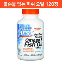 닥터스베스트 오메가 3 피쉬 오일 1000 mg 120 정 불순물 없는 오메가3 정제 오메가3