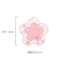 전통소반 다과상 호족반 손님 접이식 반상 전통 레트로일본 스타일 실리카 젤 벚꽃 단열 테이블 매트 가족, 01 Pink coaster