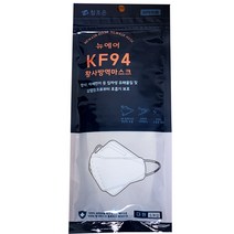 참조은 국산 KF94 황사 방역 마스크 흰색 5매 뉴에어 대형 미세먼지 귀안아픈 약국 3d 입체, 5매입