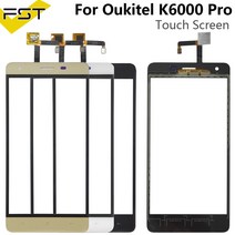 터치패널 OUKITEL K6000 Pro 터치 스크린 유리 패널 5.5 인치 센서 렌즈 도구 접착제, White No Tools