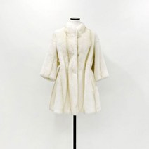 금강모피 인조 페이크퍼 밍크 에코퍼 7부 셔링 자켓 실키 (2color)