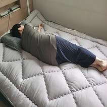 두꺼운 푹신한 시원한 바닥이불 대나무 토퍼 돌침대 가능, 화이트