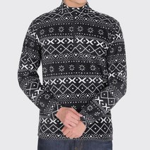 스노우히트 남성 눈꽃패턴 기모안감 플리스 집업 티셔츠(AY13LT046M)