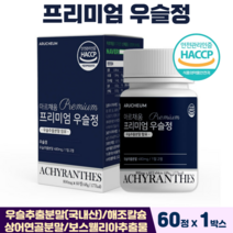 프리미엄 우슬정 사포닌 국산 우슬 복합물 추출분말 초록입홍합 상어연골 관절영양제, 1박스, 우슬복합정 60정