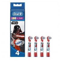 Oral-B 오랄비 키즈 전동칫솔 리필 4개 스타워즈 3세이상 Star Wars Replacement Heads