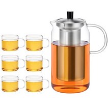 사마 티포트 세트 T-105, 1세트, 티포트 1200ml + 찻잔 6p
