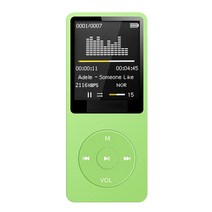 휴대용 미니 USB 플래시 LCD 디지털 MP3 플레이어플래시 64 GB TF 카드 슬롯 음악 플레이어 FM 라디오 이어폰, [01] 기타, [09] green