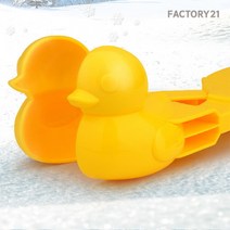 팩토리21 눈 오리 집게 눈사람 스노우덕 스노우 볼 메이커 눈뭉치 틀 만들기 제조기 특대 안전인증 러버덕 모양