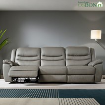 [오스본가구] 제시카 양방향 전동리클라이너 4인용가죽소파, 머드그레이, 제시카 4인용 리클라이너소파