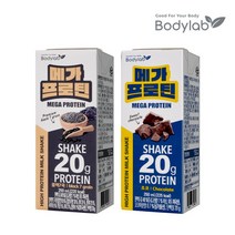 [바디랩] 고단백쉐이크 메가프로틴 250ml x 12팩 블랙7곡 1박스+초코1박스 / 총2, 상세 설명 참조