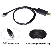 FTDI FT232RL USB TO RJ11 6P4C 플러그 어댑터 RS232 직렬 통신 콘솔 케이블 HIRSCHMANN 스위치 V.24 포트PC, [02] 3.6M, [01] FT232RL Chip
