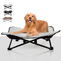 키밍 강아지 해먹 캠핑 의자 침대 애견 쿠션 반려견, 대 90x90x25cm_블랙