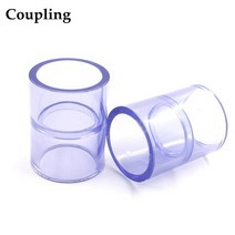 1pc 20 50mm 블루 투명 U PVC 파이프 커넥터 정원 수족관 물고기 탱크 배수 튜브 피팅 액세서리, 1pc Straight_50MM