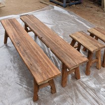 원목 통나무 벤치 카페 실내형 긴 의자 튼튼한, 160X26X45cm