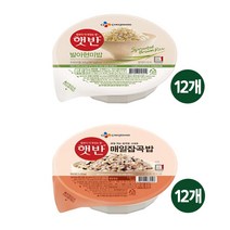 햇반 발아현미밥 210g + 매일잡곡밥 210g 2종 세트, 24개