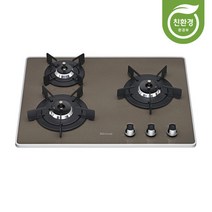 롯데대구 린나이 3구 빌트인 가스쿡탑 카라멜브라운 RBR-P6531BRD, LNG(도시가스)