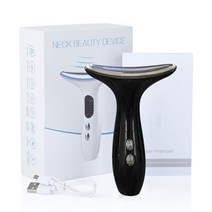 넥케어 목주름마사지기 목주름 리프팅 ems 목 얼굴 마사지 주름 방지 아름다움 장치 빛, 검은색